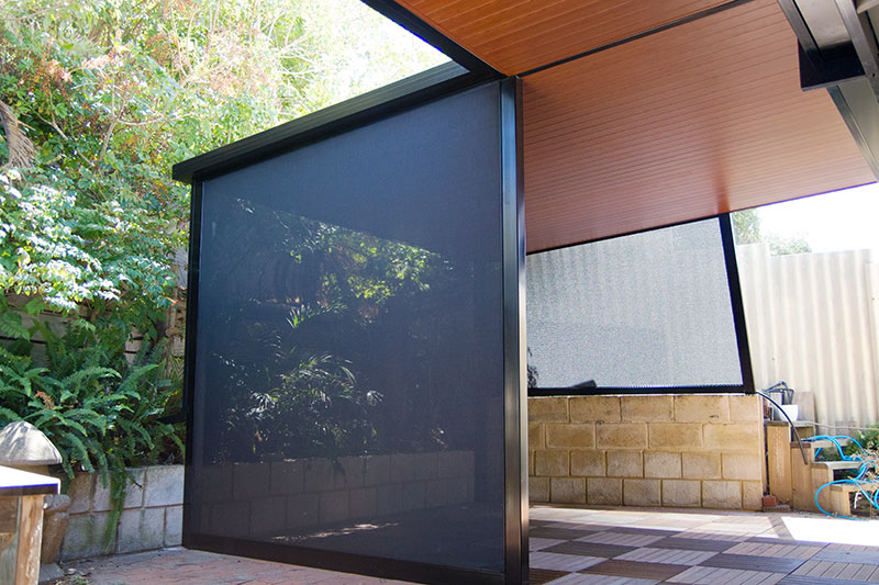 custom patios and decking, with shades